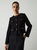 Whitley | Elegant Women's Tweed Jacket with Gold Buttons