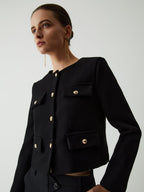 Whitley | Elegant Women's Tweed Jacket with Gold Buttons
