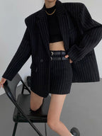Oneida Pinstripe Blazer | Elegant Women's Tailored Jacket