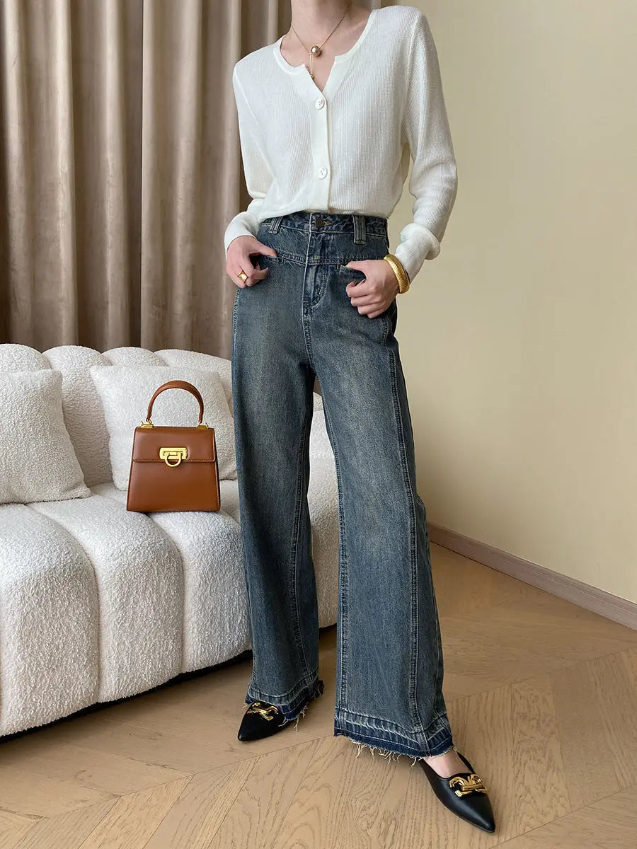 Ruthann | Women Wide Leg Denim Jeans
