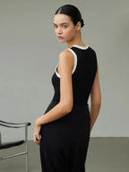 Tiffany | Elegant Contrasting Trim Tank Top for Adults
