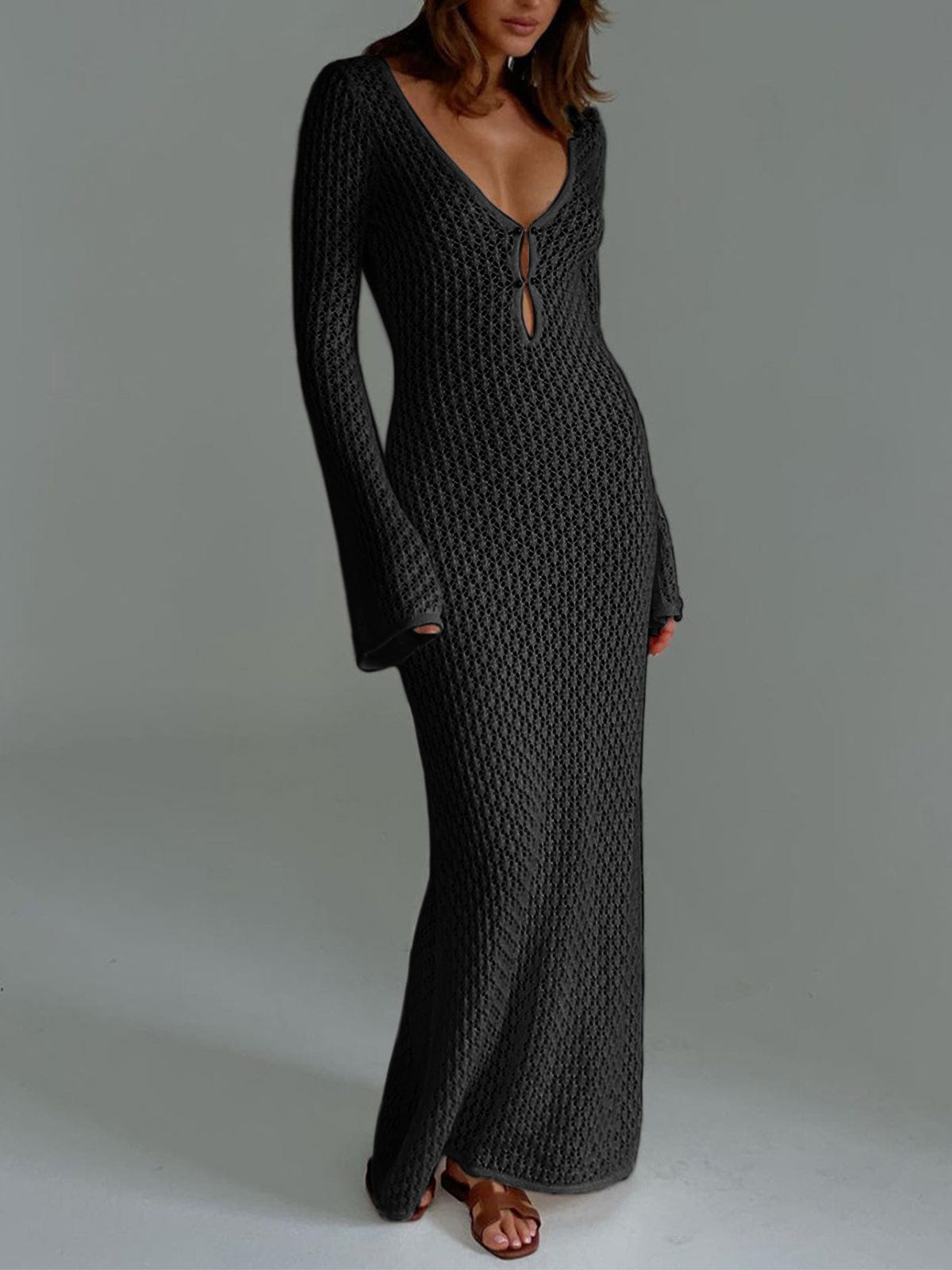 Tai | Women's Crochet Knit Maxi Dress