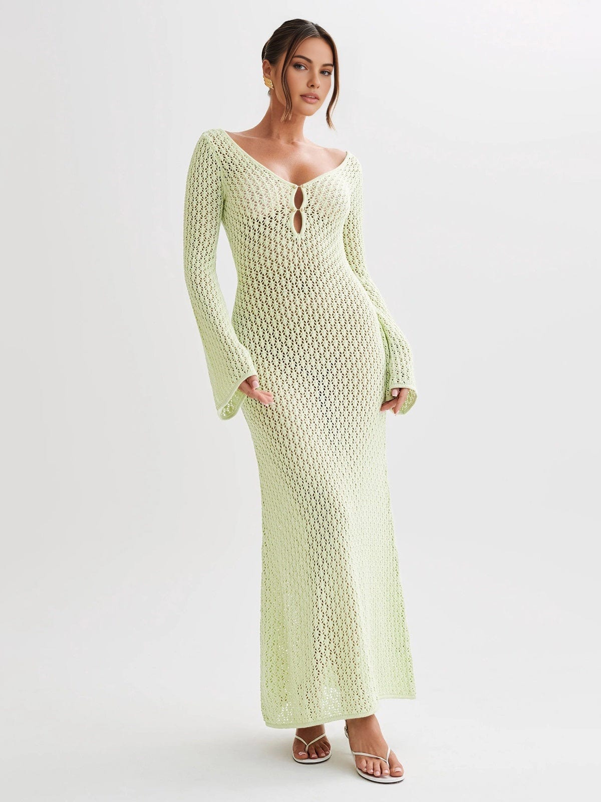 Tai | Women's Crochet Knit Maxi Dress