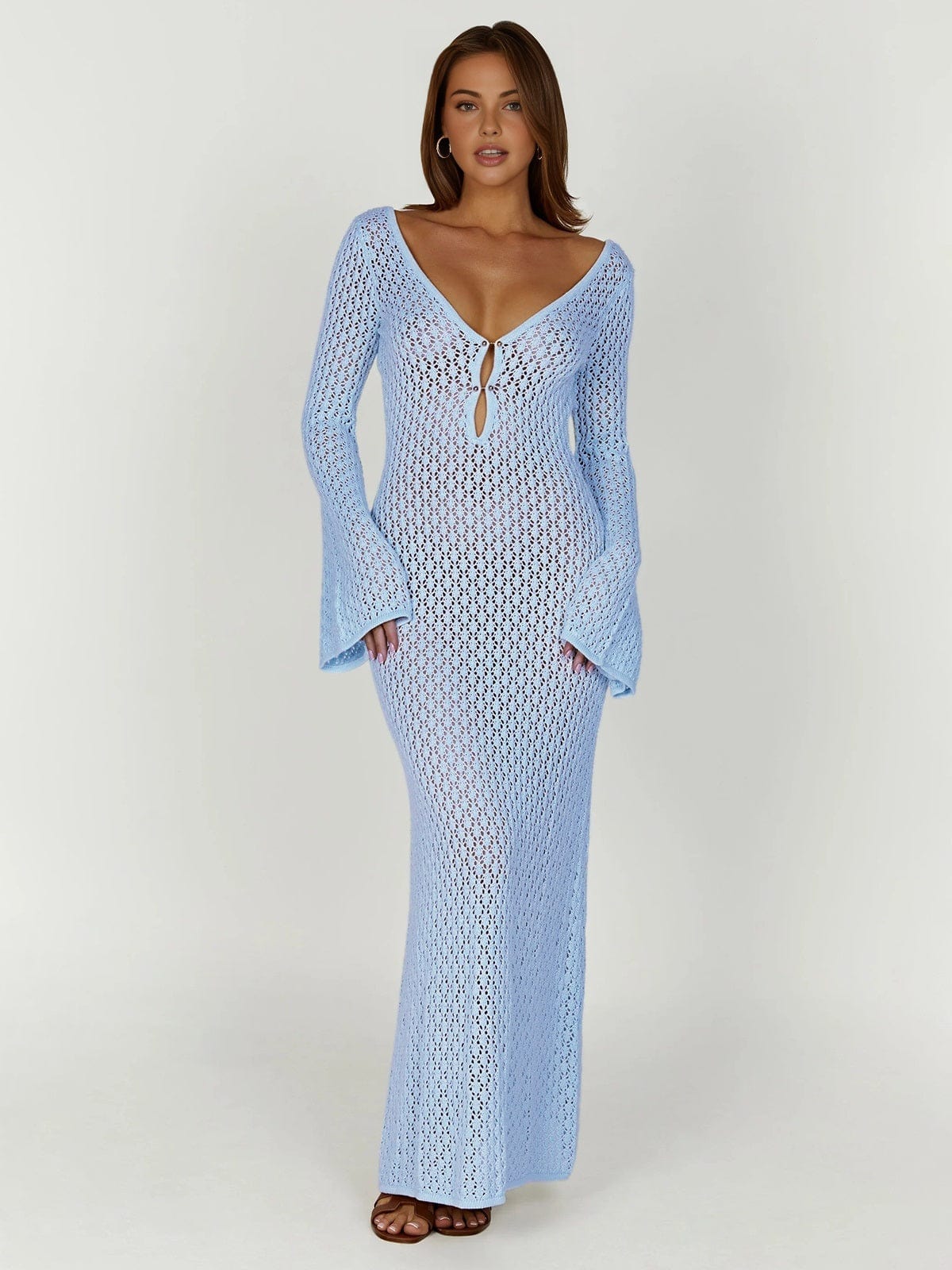 Tai | Women's Crochet Knit Maxi Dress