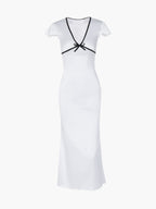 Alexandria | Women's Elegant V-Neck Midi Dress