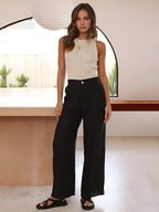 Dalilah | Elegant Women's Ribbed Knit Top