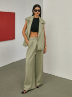 Mindy | Chic Women's Wrap-around Tie Waist Sleeveless Vest