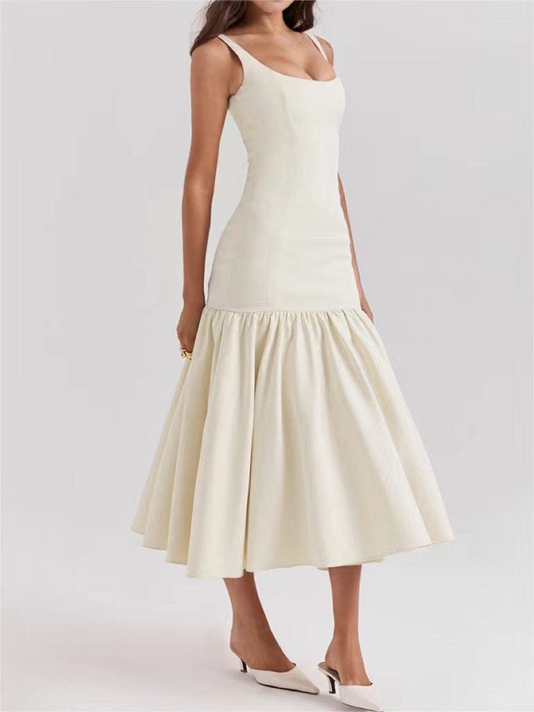 Sania | Elegant Women's Midi Dress with Voluminous Skirt