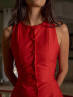 Naoma | Elegant Linen Blend A-Line Dress for Women