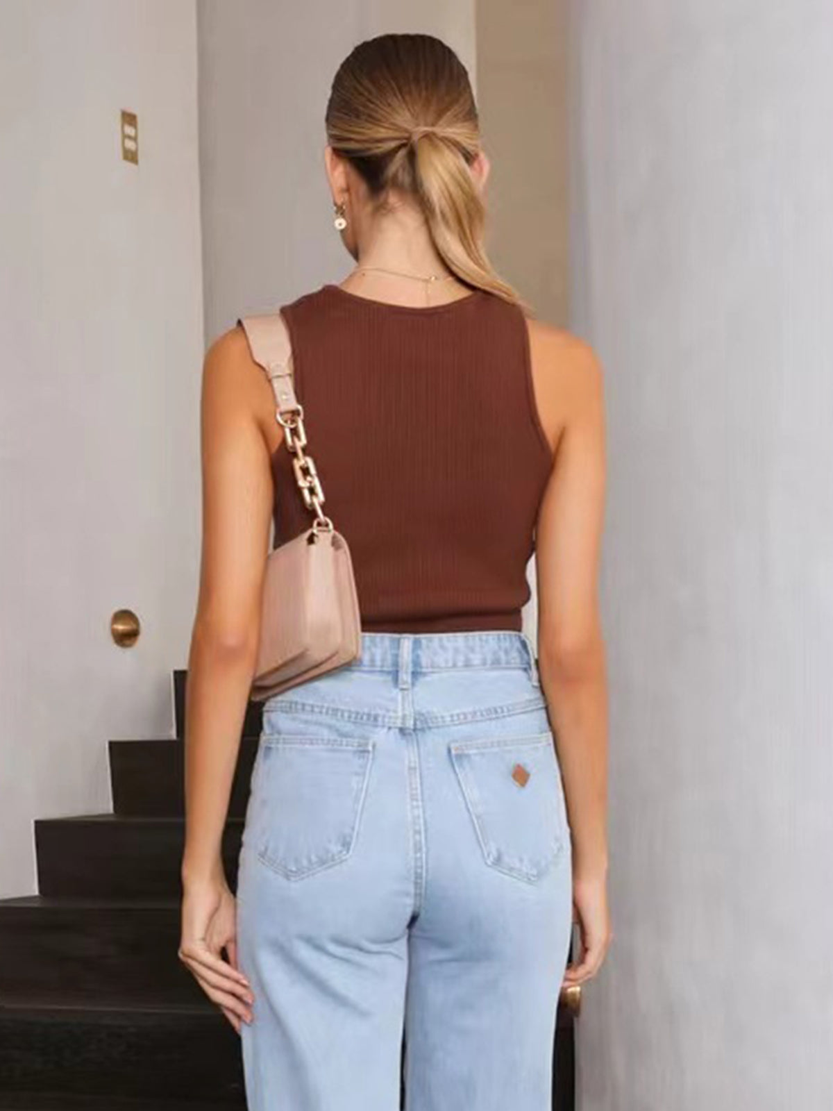 Dalilah | Elegant Women's Ribbed Knit Top