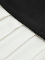 Coral | Elegant Women's Two-piece Outfit with Pleated Skirt