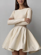 Cheyenne | Elegant Women's Long-Sleeve Flared Skirt Dress