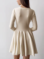 Cheyenne | Elegant Women's Long-Sleeve Flared Skirt Dress