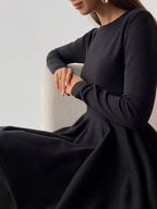 Cheyenne | Elegant Women's Long-Sleeve Flared Skirt Dress