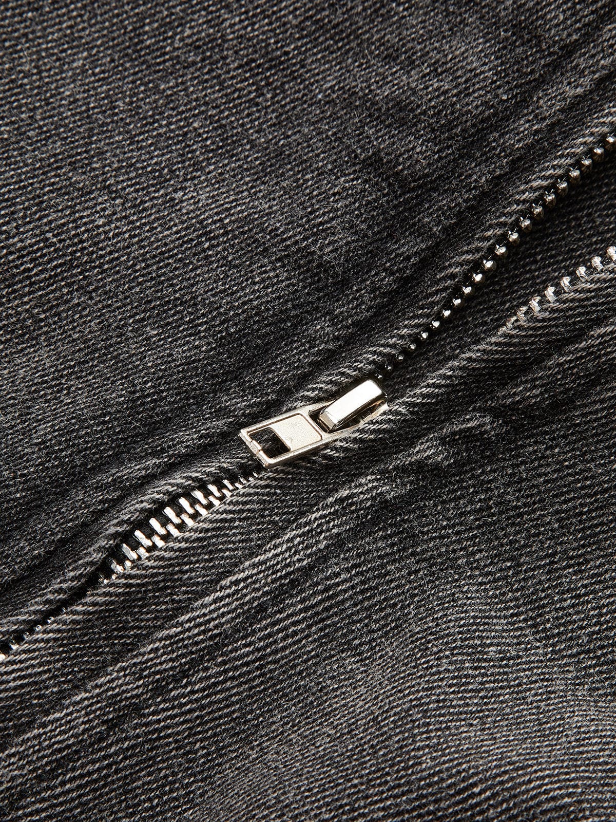 Lucianna | Women's Cropped Biker Denim Jacket with Asymmetrical Zip