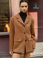 Nila | Women's Suede-like Relaxed Fit Blazer for All Seasons