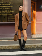 Nila | Women's Suede-like Relaxed Fit Blazer for All Seasons