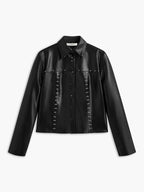 Zara | Women's Faux Leather Studded Jacket