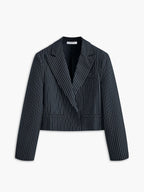 Elissa | Stylish Women's Cropped Pinstripe Blazer