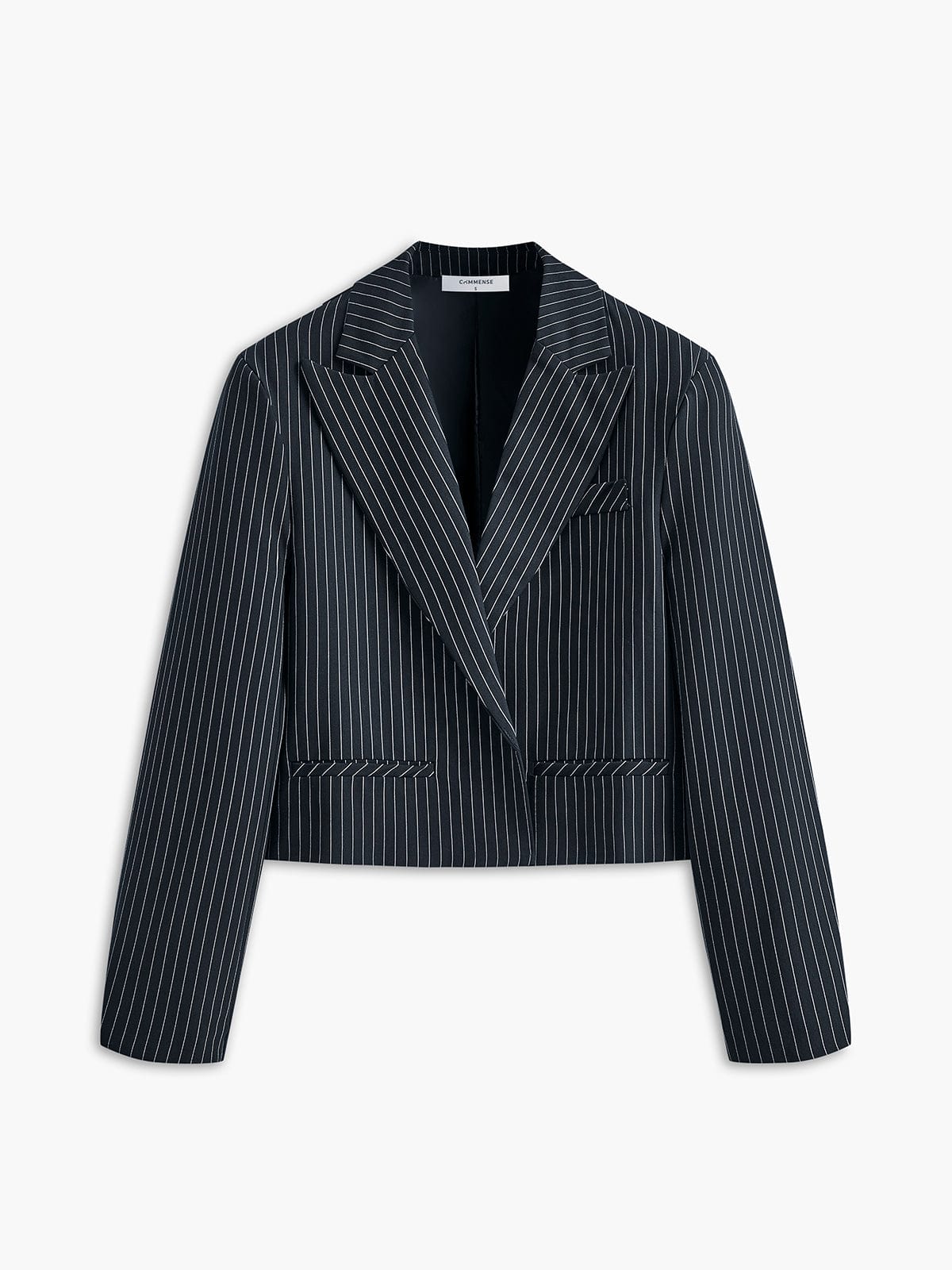 Elissa | Stylish Women's Cropped Pinstripe Blazer