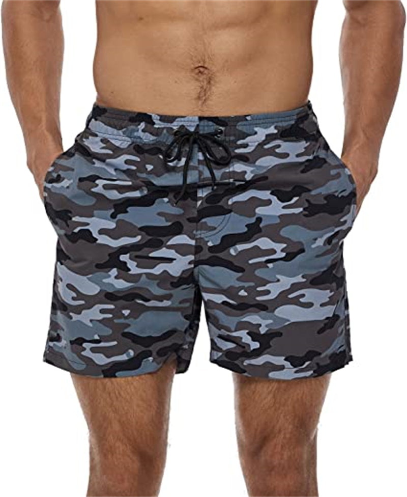 Ellis Men's Horizontal Stripe Quick-Dry Swim Trunks