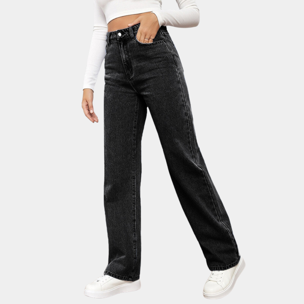Alyanna | Women's Relaxed Fit Acid Wash Denim Jeans