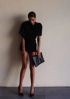 Audie Draped Mini Dress | Elegant Women's Evening Wear