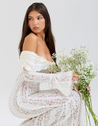 Erlinda Romantic Lace Off-Shoulder Women's Maxi Dress