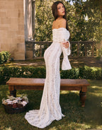 Erlinda Romantic Lace Off-Shoulder Women's Maxi Dress