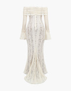 Erlinda Romantic Lace Off-Shoulder Women's Maxi Dress