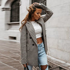 Melany Houndstooth Pattern Blazer | Women's Classic Outerwear