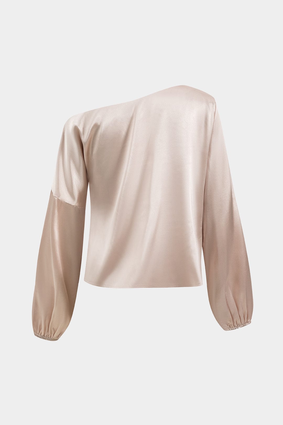 Aisha | Elegant Women's One-Shoulder Satin Blouse