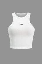Glenn | Women's Ribbed Racerback Crop Tank Top