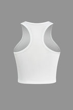 Glenn | Women's Ribbed Racerback Crop Tank Top
