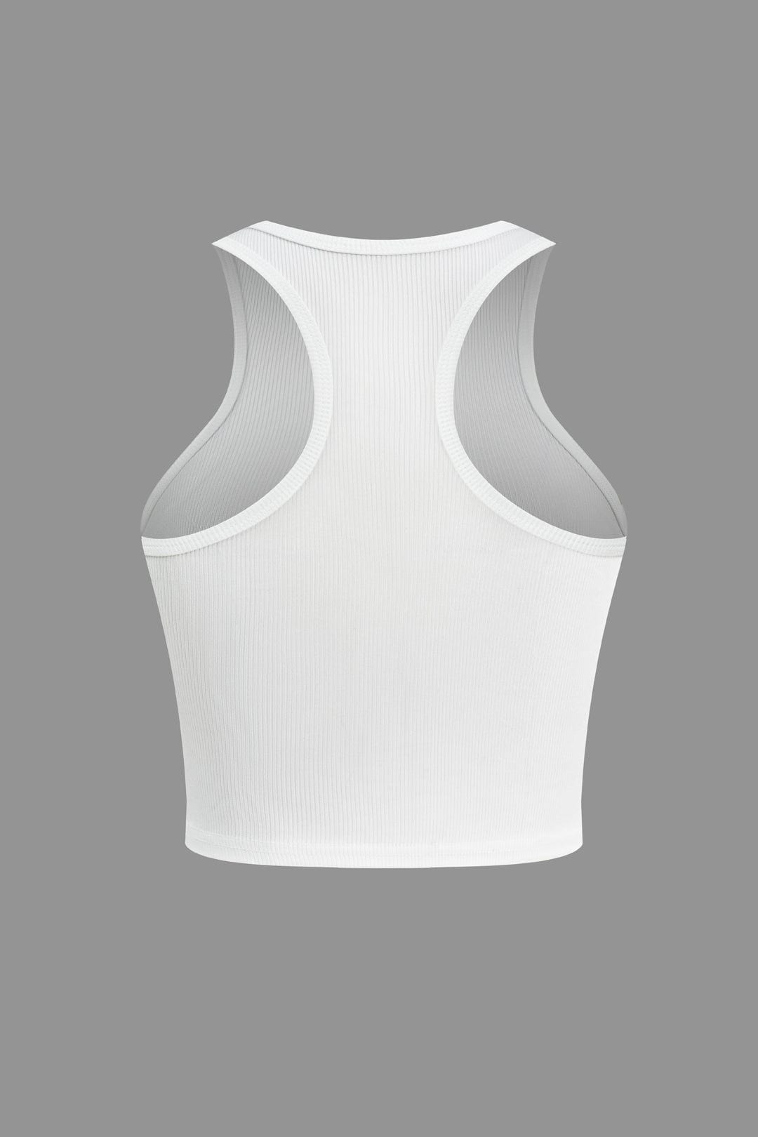 Glenn | Women's Ribbed Racerback Crop Tank Top