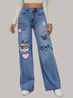 Mikala Wide-Leg Distressed Jeans for Women
