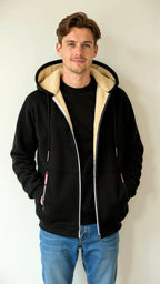 Eleazar | Men's Sherpa-Lined Hoodie Jacket