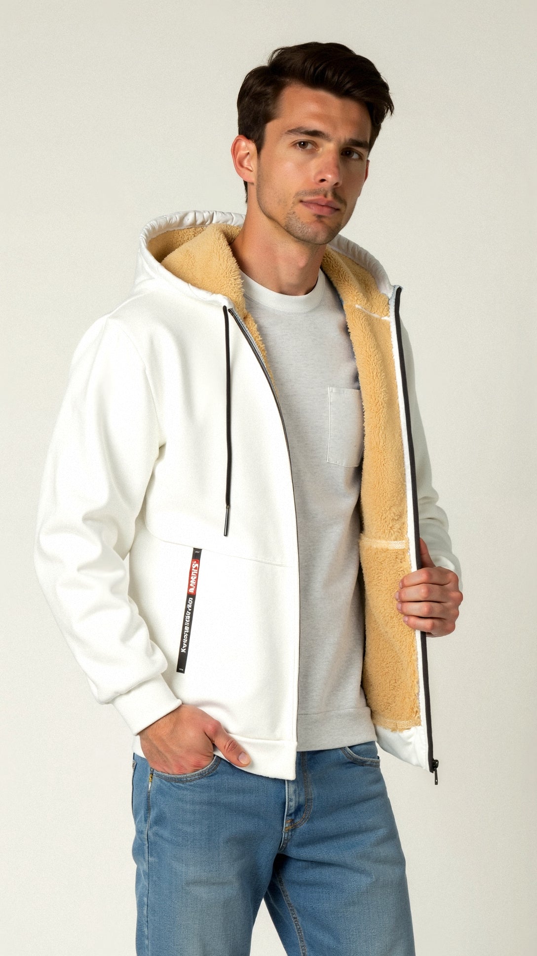Eleazar | Men's Sherpa-Lined Hoodie Jacket