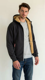 Eleazar | Men's Sherpa-Lined Hoodie Jacket