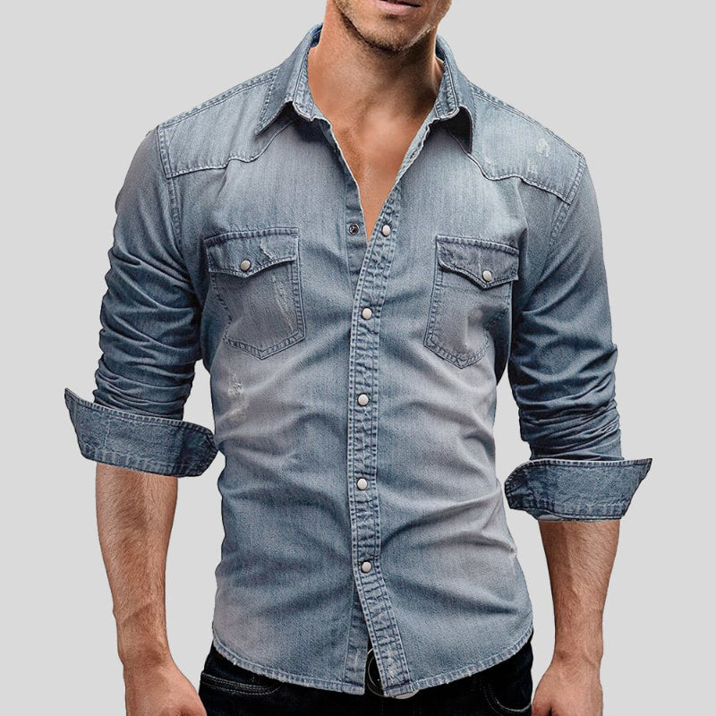 Larence | Men's Casual Denim Shirt