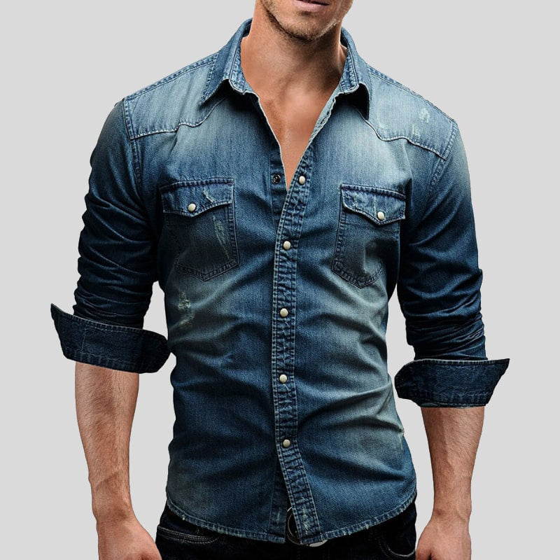 Larence | Men's Casual Denim Shirt
