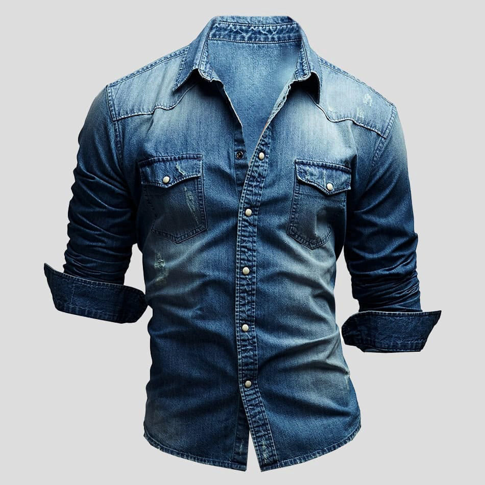 Larence | Men's Casual Denim Shirt