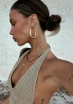 Juli Crochet Knit Halter Top for Women