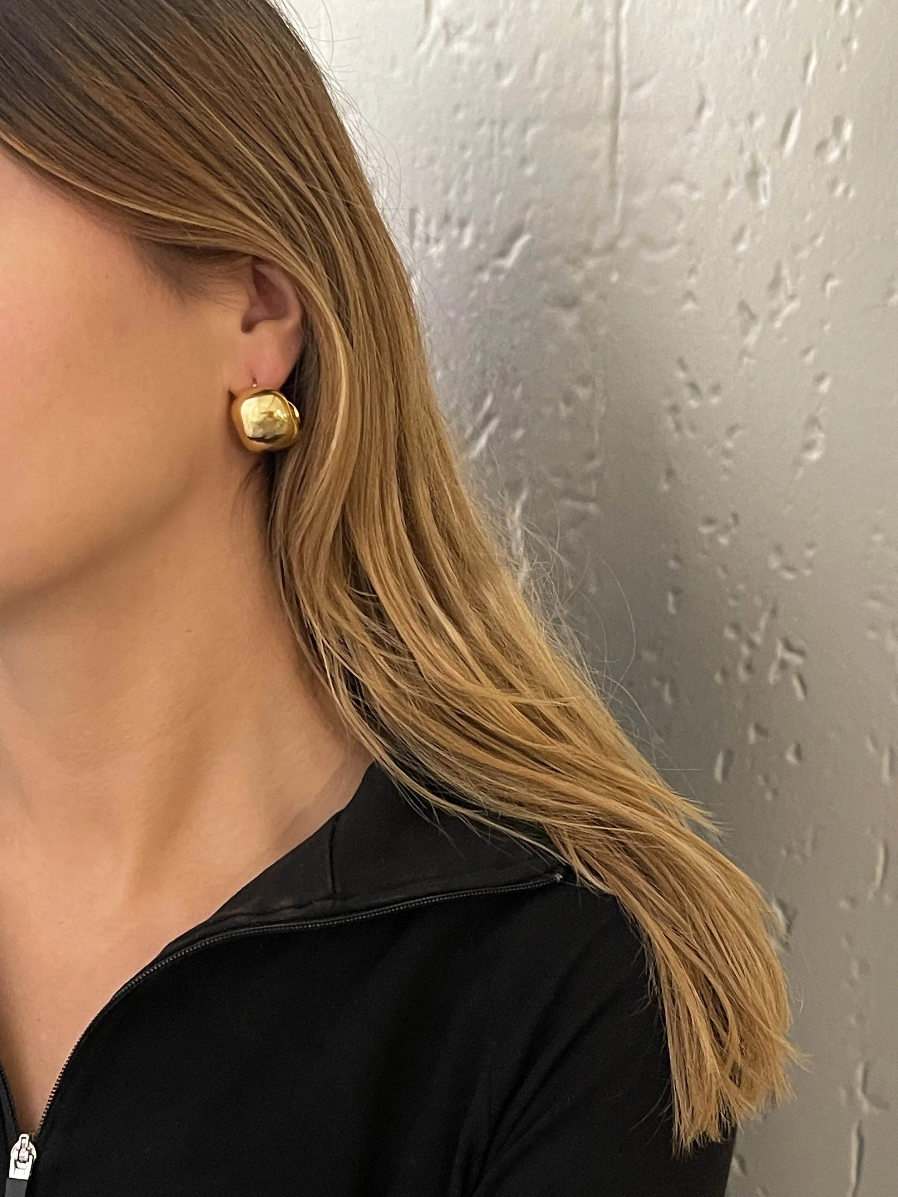 Adalyn Sculptural Gold Hoop Earrings | Elegant Women's Jewelry