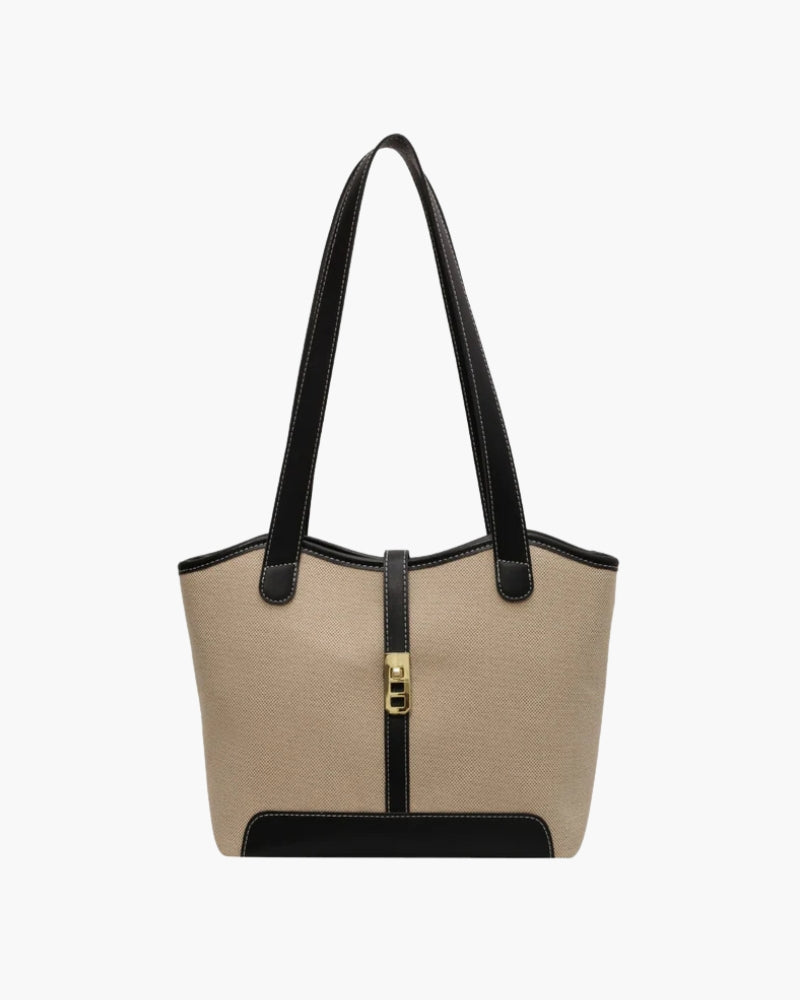 Janyce | Elegant Women's Canvas & Faux Leather Tote Bag