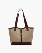 Janyce | Elegant Women's Canvas & Faux Leather Tote Bag