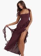 Irina | Elegant Women's Ruffled Maxi Dress