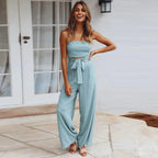 Mattea | Elegant Strapless Wide-Leg Jumpsuit for Women