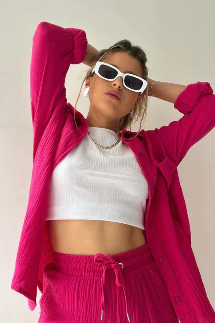 Raelee Crinkled Gauze | Women's Relaxed Co-ord Set