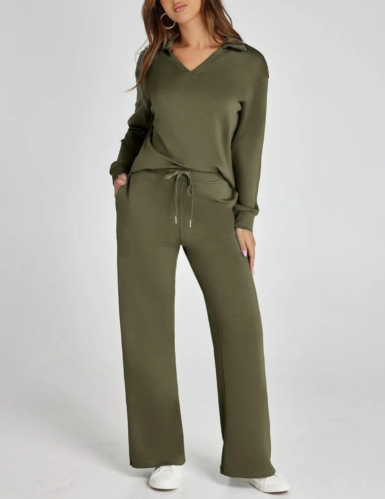 Verla | Women's Cozy Quarter-Zip Loungewear Set